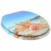 vidaXL Soft-Close Toilet Seat Sea Muschel 44 x 38 cm MDF board