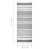 vidaXL Rug Grey and White 100x300 cm Cotton