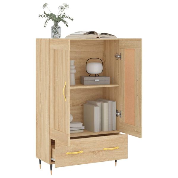 vidaXL Highboard Sonoma Oak 69.5x31x115 cm Engineered Wood