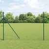 vidaXL Fence with Post Green 1.5 x 10 m Steel
