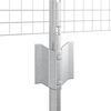 vidaXL Fence with Post Silver 0.8 x 100 m Steel