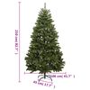 vidaXL Artificial Hinged Christmas Tree with Stand Green 210 cm