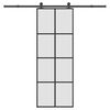 vidaXL Sliding Door with Hardware Set 76x205 cm ESG Glass&Aluminium