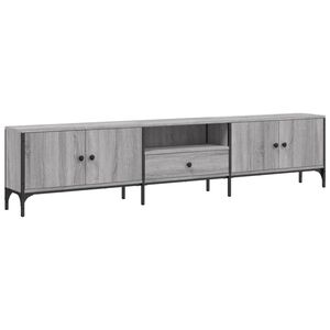 vidaXL TV Cabinet with Drawer Grey Sonoma 200x25x44 cm Engineered Wood