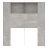 vidaXL Headboard Cabinet Concrete Grey 100x18.5x102.5 cm