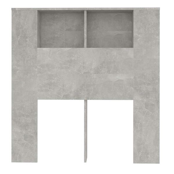 vidaXL Headboard Cabinet Concrete Grey 100x18.5x102.5 cm