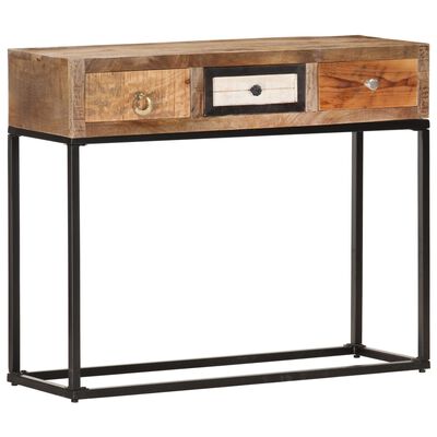 vidaXL Console Table Gold 90x30x75 cm Solid Reclaimed Wood