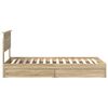 vidaXL Storage Bed with Drawer Sonoma Oak 90 x 200 cm Engineered Wood