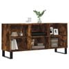 vidaXL TV Cabinet Smoked Oak 103.5x30x50 cm Engineered Wood