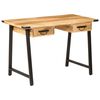 vidaXL Desk with Drawers 105x55x70 cm Solid Wood Mango and Iron