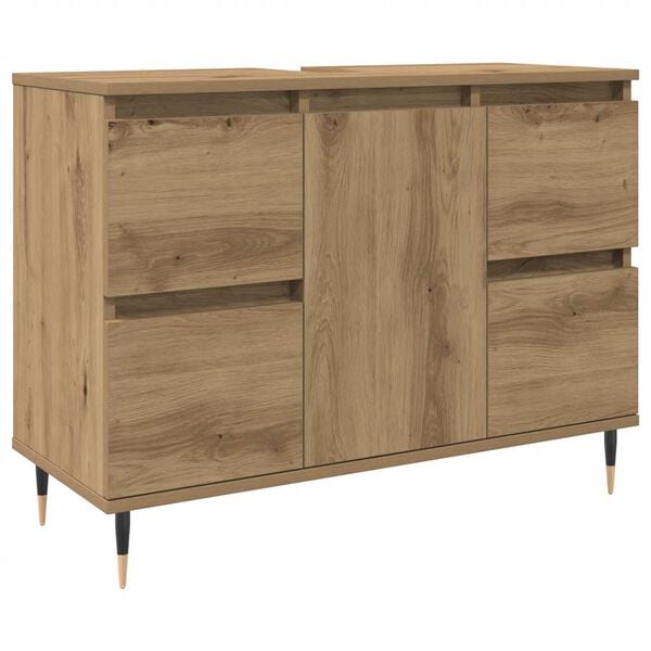 vidaXL Bathroom Cabinet Artisan Oak 80x33x60 cm Engineered Wood