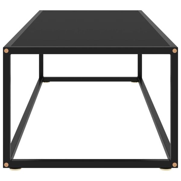vidaXL Coffee Table Black with Black Glass 120x50x35 cm