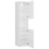 vidaXL Bathroom Furniture Set High Gloss White Engineered Wood