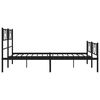 vidaXL Metal Bed Frame without Mattress with Footboard Black 150x200cm