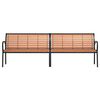 vidaXL Garden Bench Brown 231 cm Wood and Powder-coated Steel