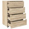 vidaXL Storage Cabinets 2 pcs Sonoma Oak 80 x 48 x 105 cm