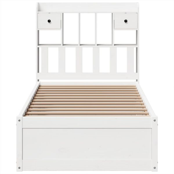 vidaXL Bed Frame without Mattress White 90x200 cm Solid Wood Pine