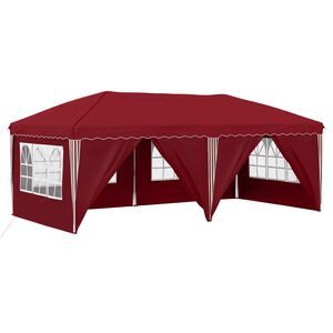 vidaXL Pop-up Party Tent 575 x 288 x 245 cm Burgundy