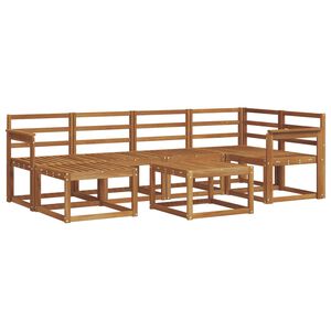 vidaXL Outdoor Sofa Set 7 pcs Natural Solid Acacia Wood