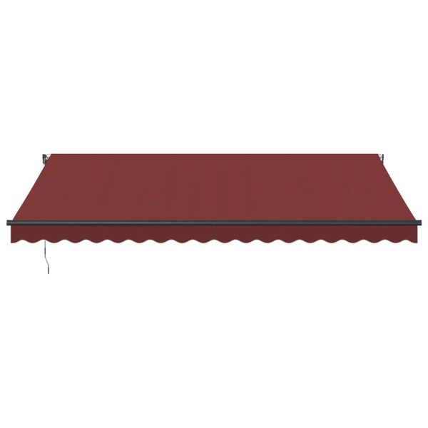 vidaXL Automatic Retractable Awning with LEDs Burgundy 450x350 cm