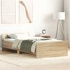 vidaXL Bed Frame without Mattress Sonoma Oak 75x190 cm Small Single Engineered Wood