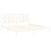 vidaXL Bed Frame without Mattress White 180x200 cm Super King Solid Wood