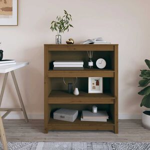 vidaXL Book Cabinet Honey Brown 80x35x97 cm Solid Wood Pine