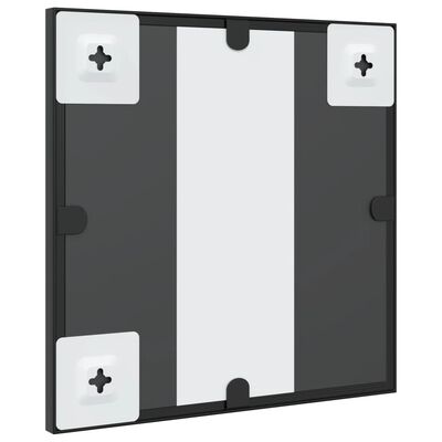 vidaXL Wall Mirror Black 30x30 cm Square Iron