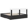 vidaXL Bed Frame with Headboard Black 200 x 200 cm Engineered Wood