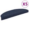 vidaXL Stair Mats Self-adhesive 5 pcs 65x21x4 cm Blue Half Round Large