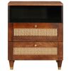 vidaXL Bedside Tables with Drawer 50 x 33 x 62 cm Solid Mango Wood
