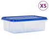 vidaXL Food Storage Containers with Lids 5 pcs PP