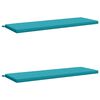 vidaXL Bench Cushions SOEST 2 pcs 100% Polyester Turquoise