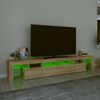 vidaXL TV Cabinet with LED Lights Sonoma Oak 230x36.5x40 cm