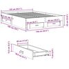 vidaXL Bed Frame with Drawers without Mattress Concrete Grey 135x190 cm Double
