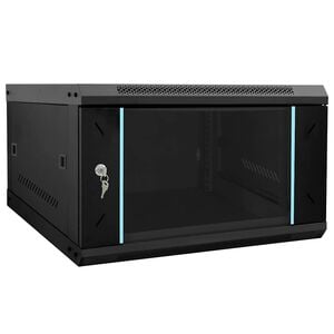 vidaXL Network Cabinet with Storage Black 53 x 60 x 30 cm Steel