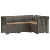 vidaXL 4-Seater Garden Sofa with Cushions Rattan Look PP Light Grey