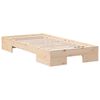 vidaXL Floor Bed Frame with Storage Brown 75 x 190 cm Solid pine wood