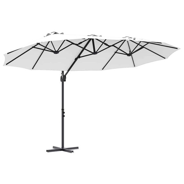 vidaXL Garden Cantilever Parasol Sand 372 x 198 x 243 cm