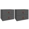 vidaXL Wall-mounted Bedside Cabinets 2 pcs Grey 50x36x40 cm