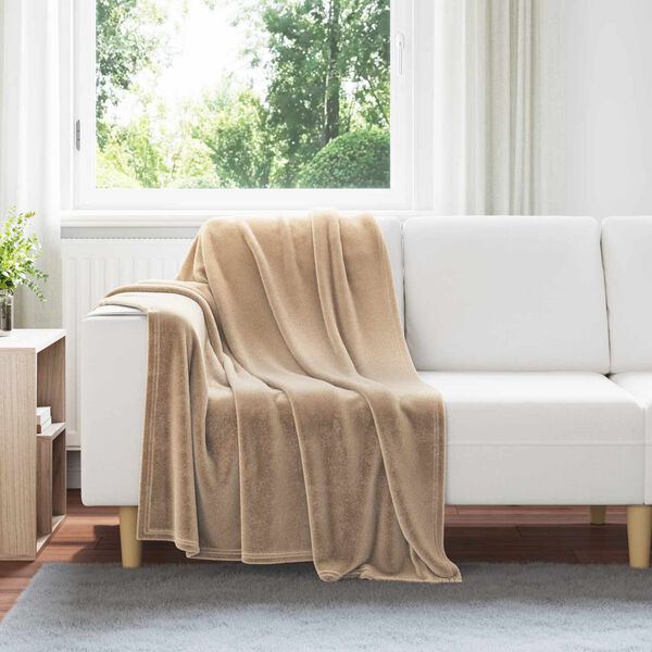 vidaXL Throw Blankets 6 pcs Camel 130 x 150 cm Fleece
