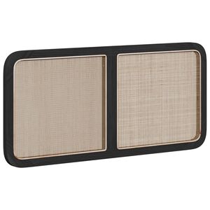 vidaXL Headboard with Headboard Black 120 x 55 x 3 cm Rattan