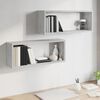 vidaXL Wall Cube Shelves 2 pcs Grey Sonoma 60x15x23 cm Engineered Wood