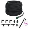 vidaXL Garden Soaker Hose Black 0.6" 100 m Rubber