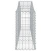 vidaXL Arched Gabion Baskets 9 pcs 200x30x60/80 cm Galvanised Iron