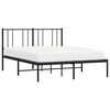 vidaXL Metal Bed Frame without Mattress with Headboard Black 140x200cm