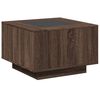 vidaXL Coffee Table with LED Brown Oak 60x60x40 cm Engineered Wood