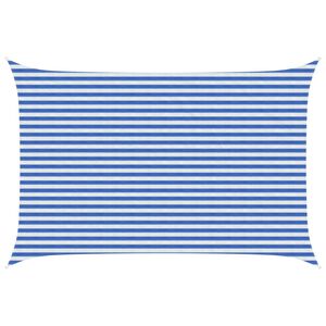 vidaXL Sunshade Sail 3 x 4.5 m HDPE Rectangular Blue and White