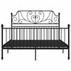 vidaXL Bed Frame without Mattress Black Metal 140x200 cm