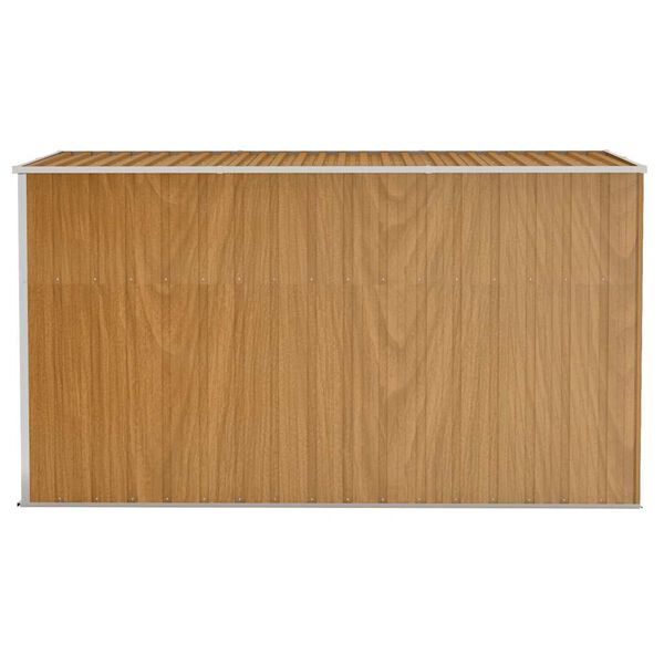 vidaXL Wall-mounted Garden Shed Brown 118x288x178 cm Galvanised Steel